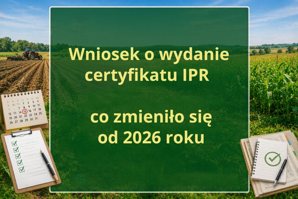 Wniosek o wydanie certyfikatu IPR — co zmieniło się od 2026 roku