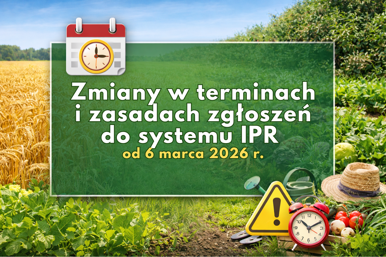 Zmiany w przepisach - Integrowana Produkcja Roślin